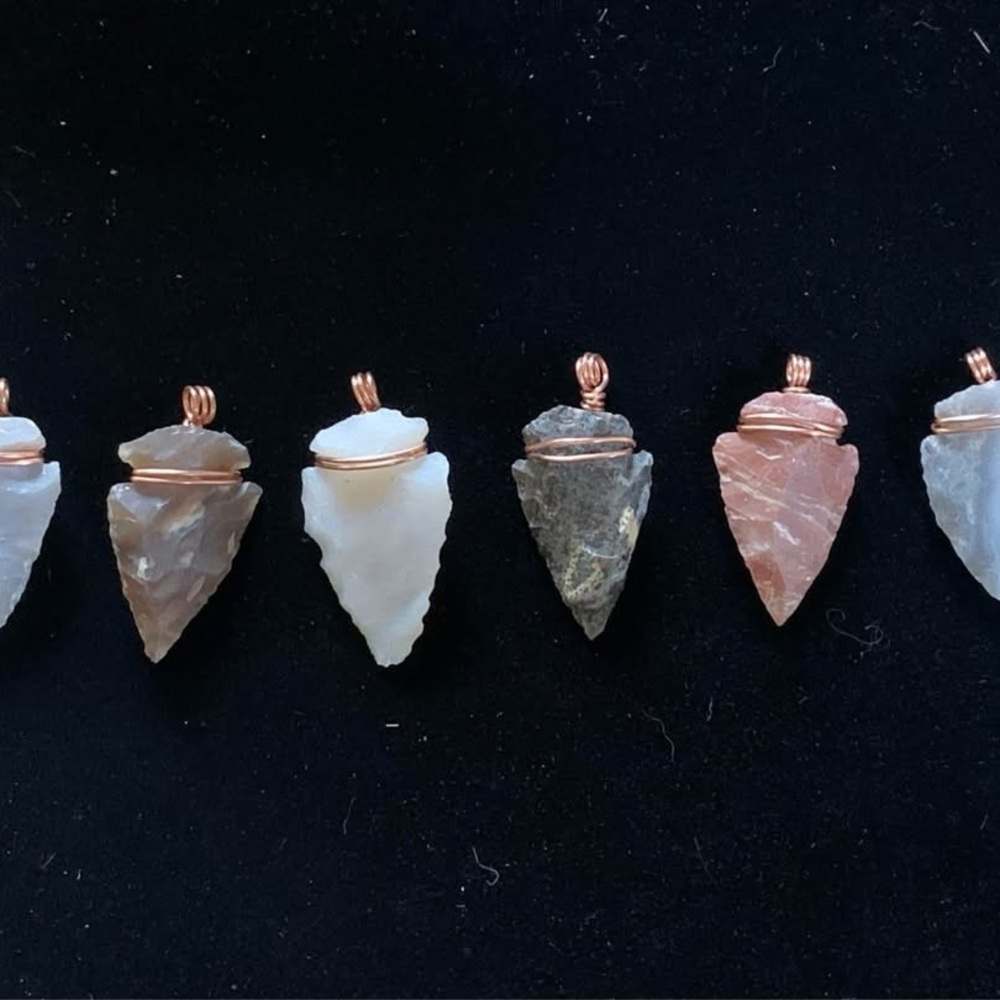 Stone Arrowhead Pendants